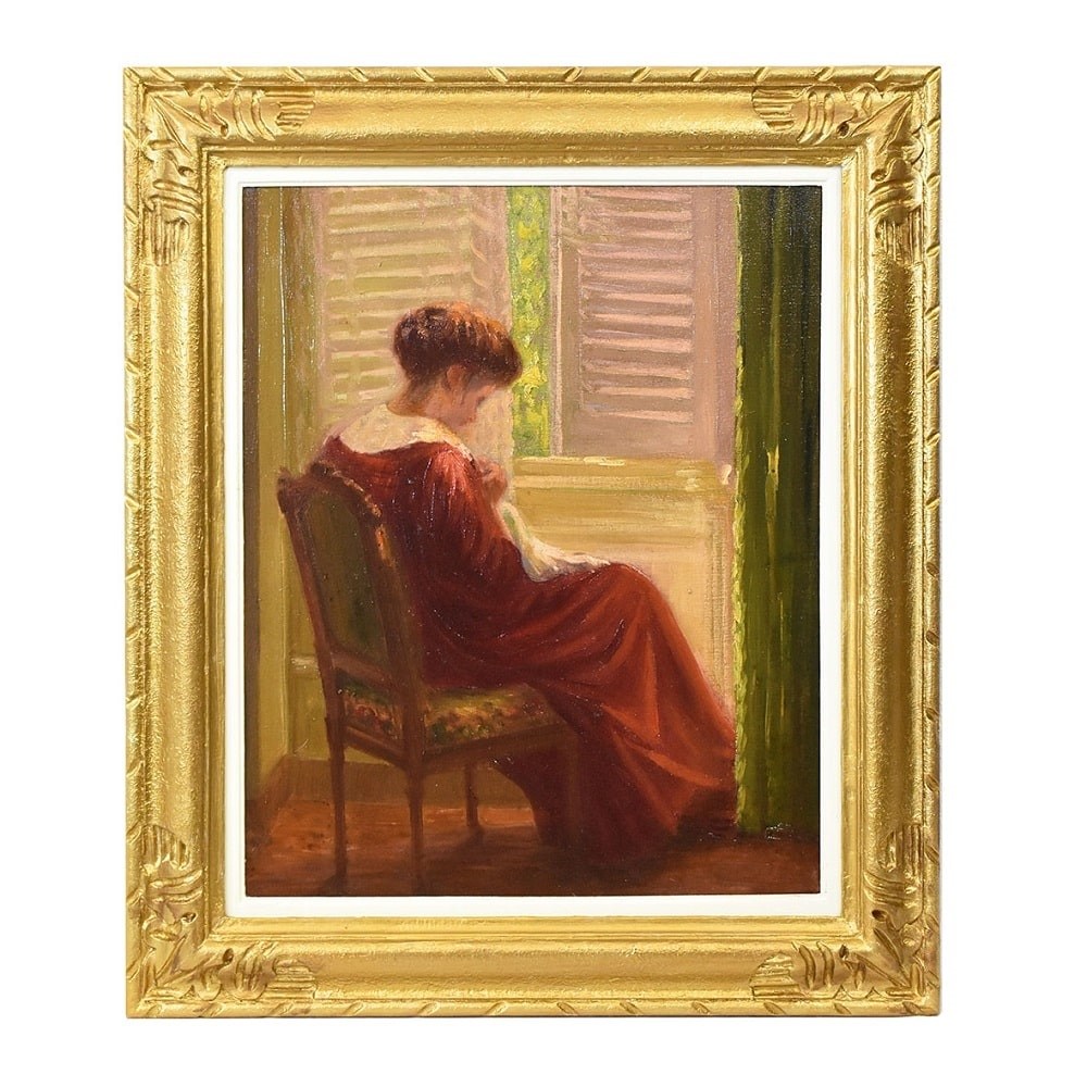 QR604 1 antique oil paintings woman portrait painting XX century.jpg